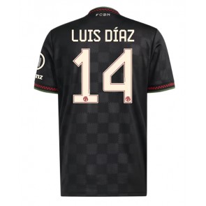 Lacne Muži Futbalové dres Bayern Munich Luis Diaz #14 2025-26 Krátky Rukáv - Tretina